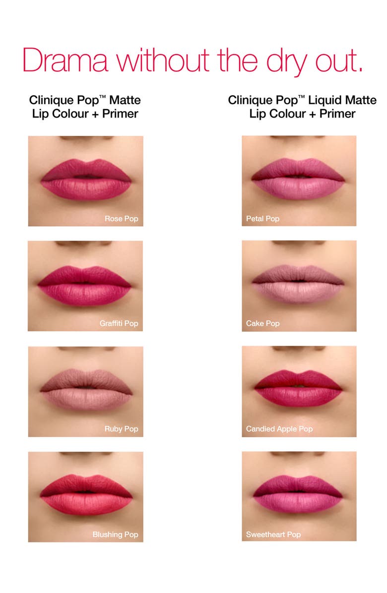 Clinique Pop Liquid Matte Lip Color + Primer, Alternate, color, Cake Pop