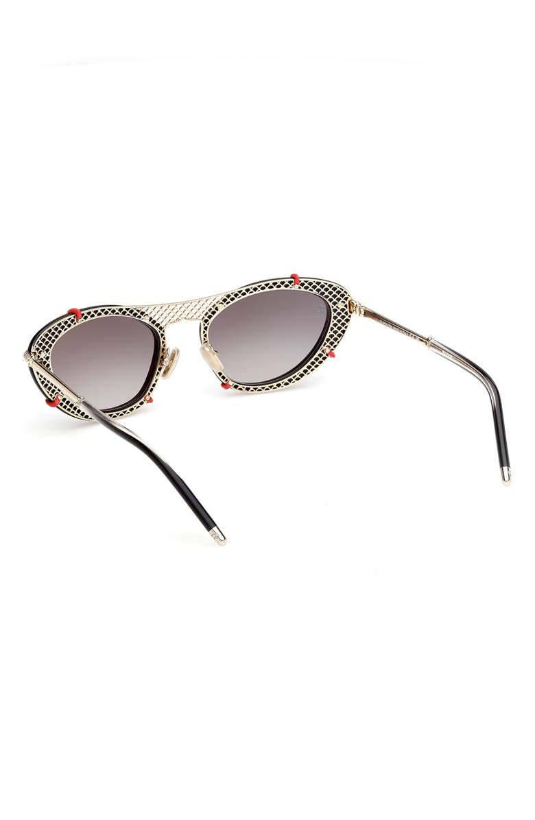 Christian Louboutin Dolly 54mm Gradient Oval Sunglasses, Alternate, color, Black/ Pale Gold/ Zeiss Smoke
