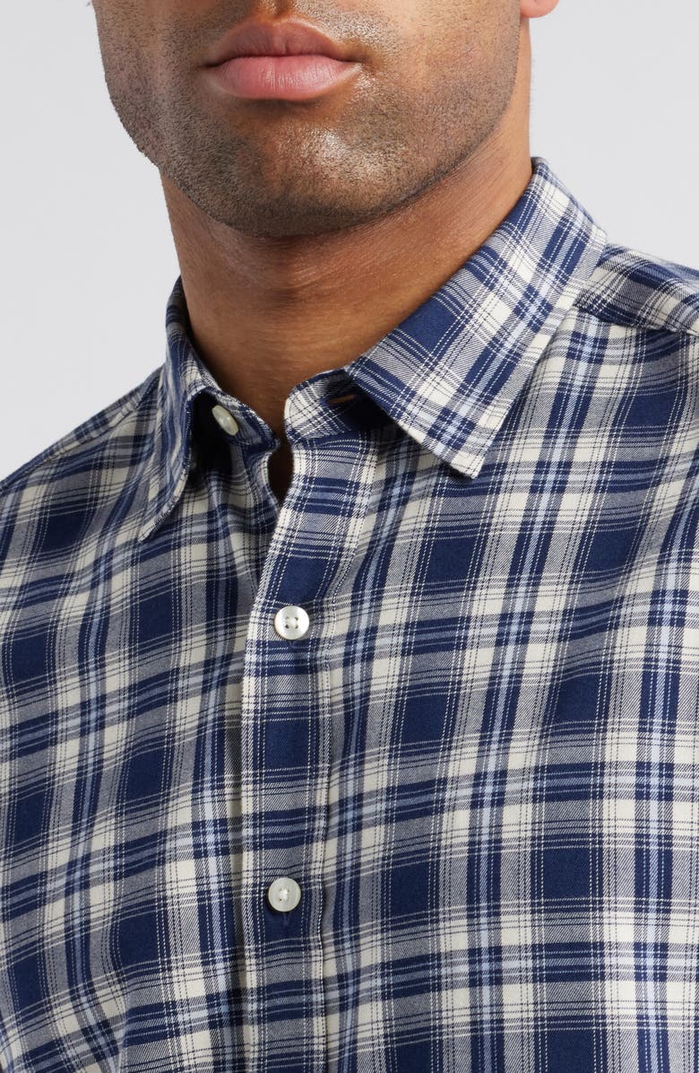 vineyard vines On-the-Go Regular Fit Plaid Brushed Twill Button-Up Shirt, Alternate, color, 