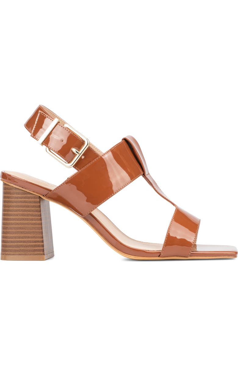 Fashion to Figure Toni Heeled Sandal - Wide Width, Alternate, color, Cognac