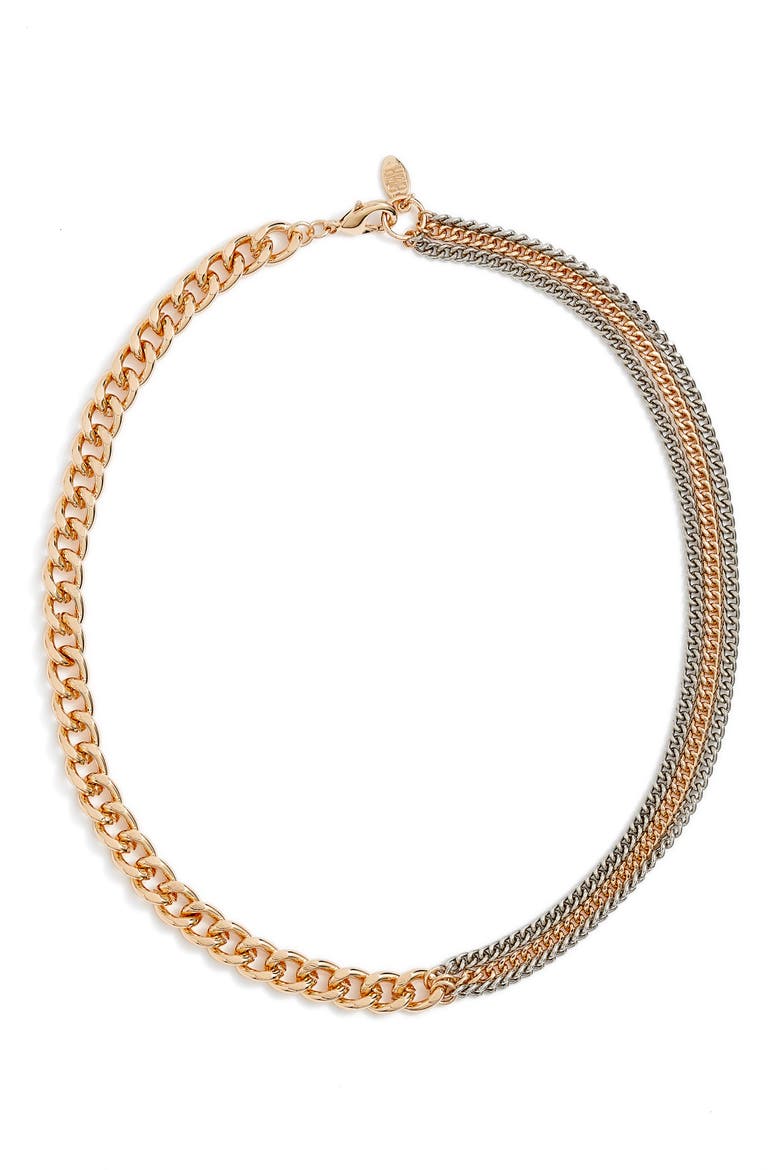 x Draya Michele Cuban Chain Necklace, Main, color, TWO TONE