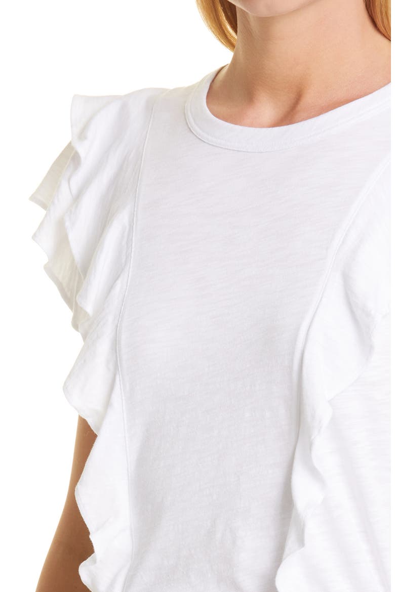 Bea Ruffle T-Shirt, Alternate, color, WHITE