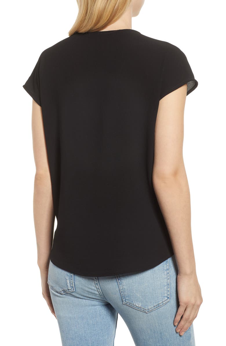 GIBSONLOOK Gibson Draped Faux Wrap Top, Alternate, color,