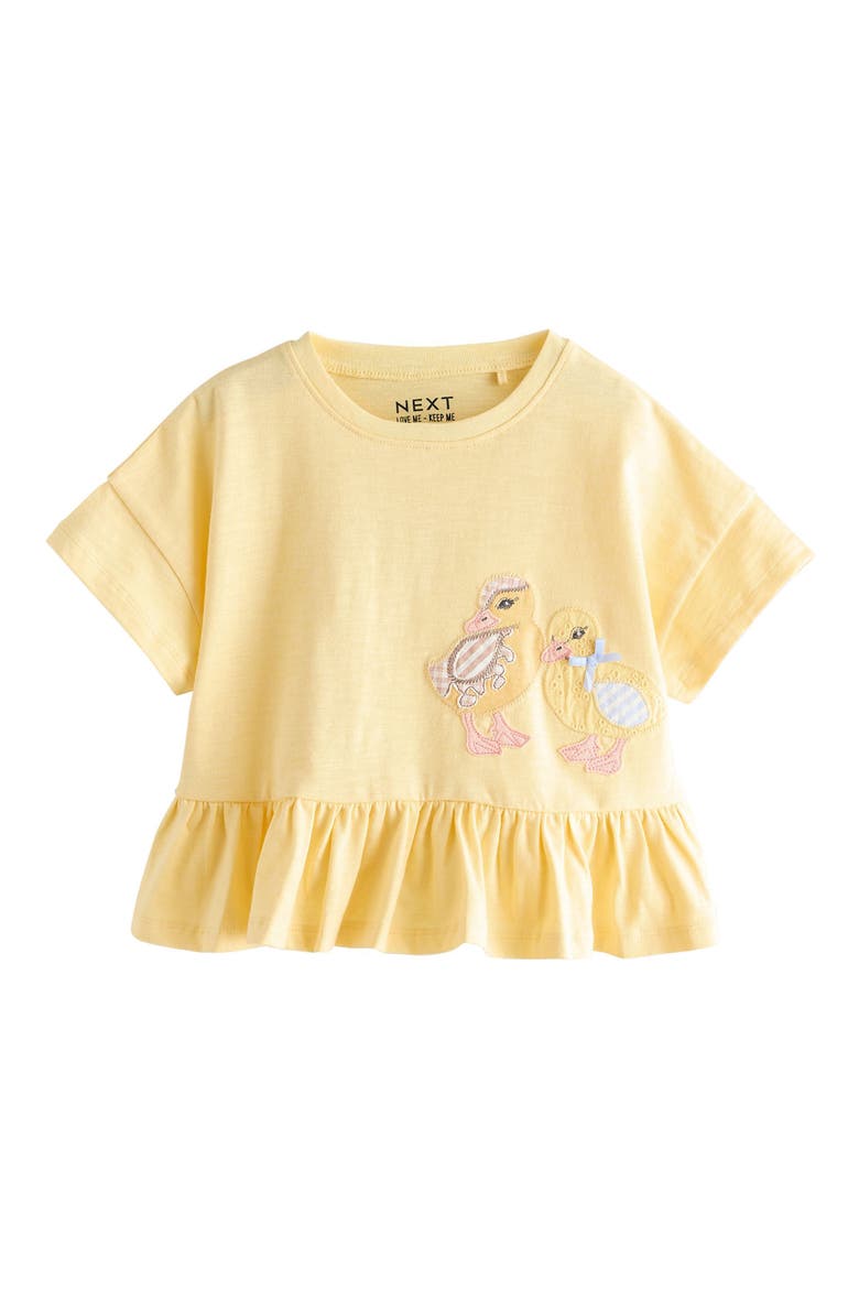 Kids' 4-Pack Frill Hem T-Shirts, Alternate, color, MULTI
