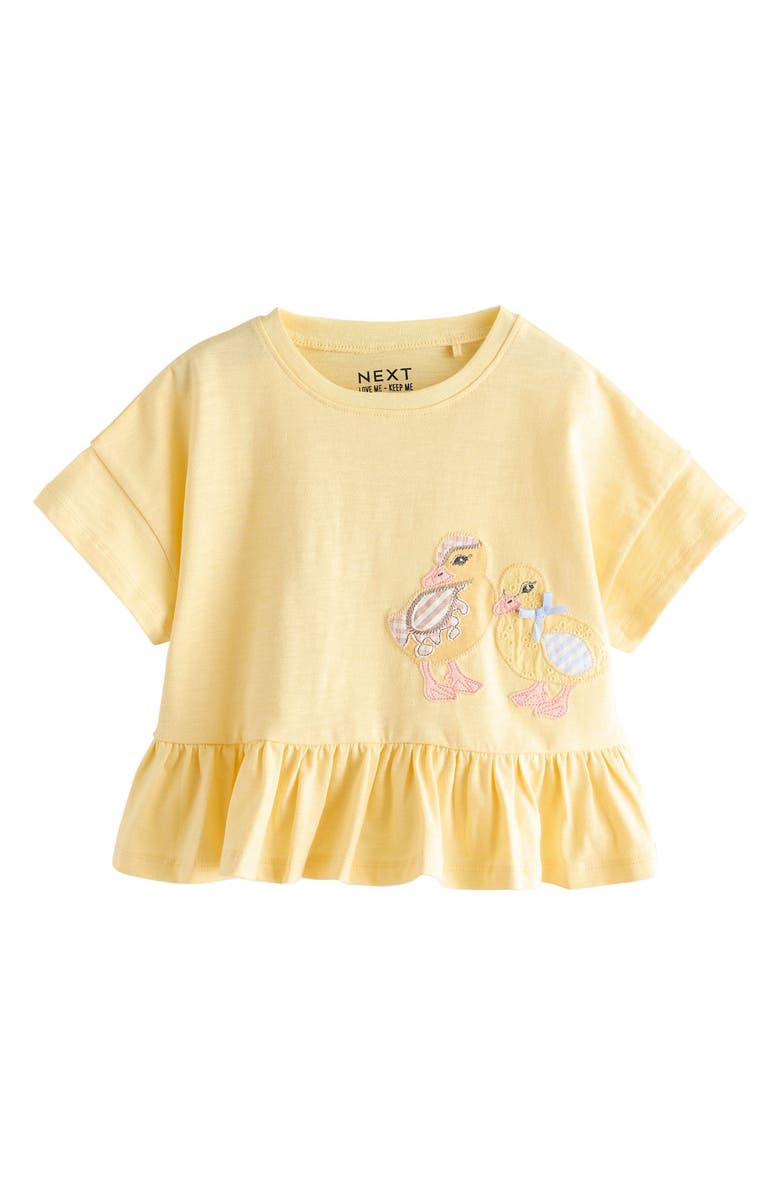 NEXT Kids' 4-Pack Frill Hem T-Shirts, Alternate, color, Multi