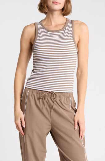 Seamless Ribbed Striped Tank