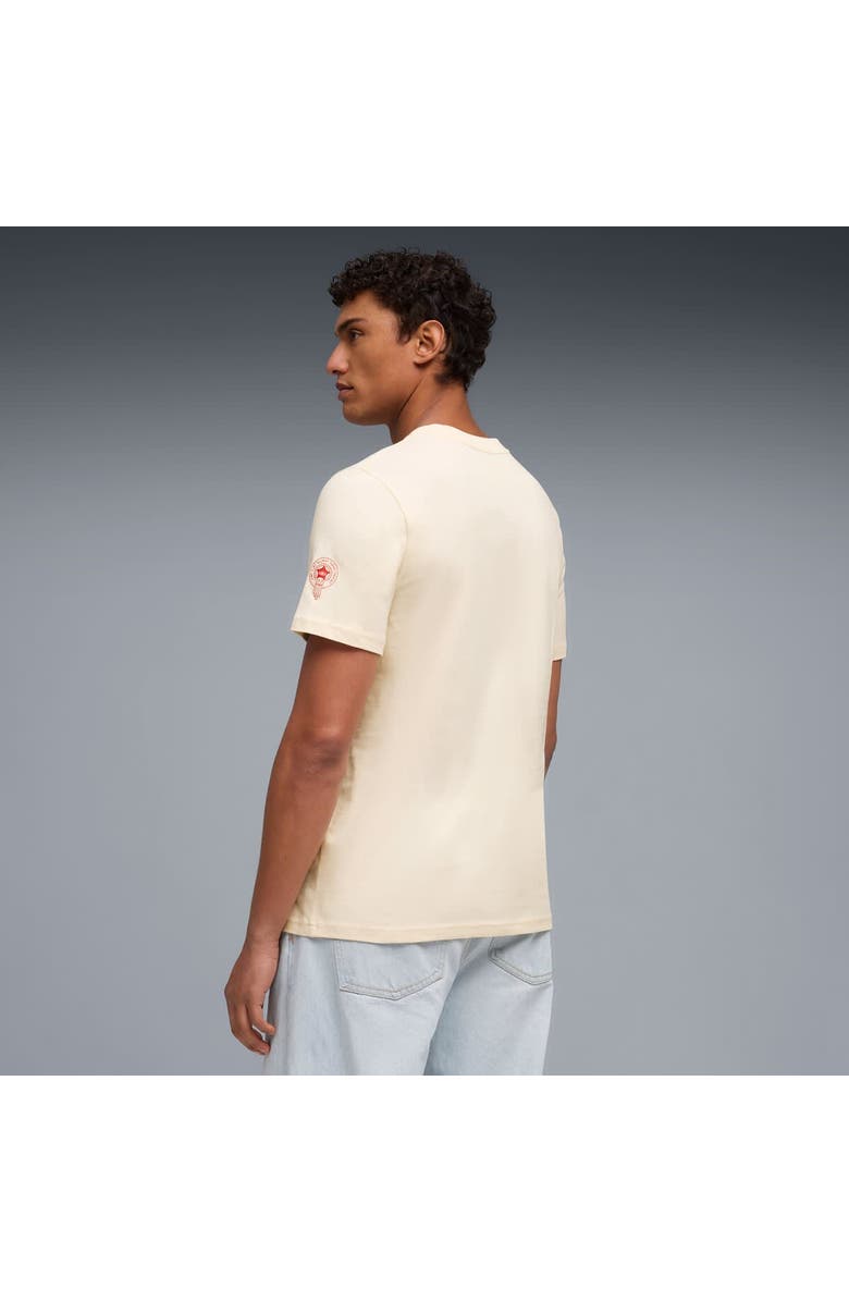 PUMA Men's Puma Cream Morocco National Team ftblCulture T-Shirt, Alternate, color, Cream