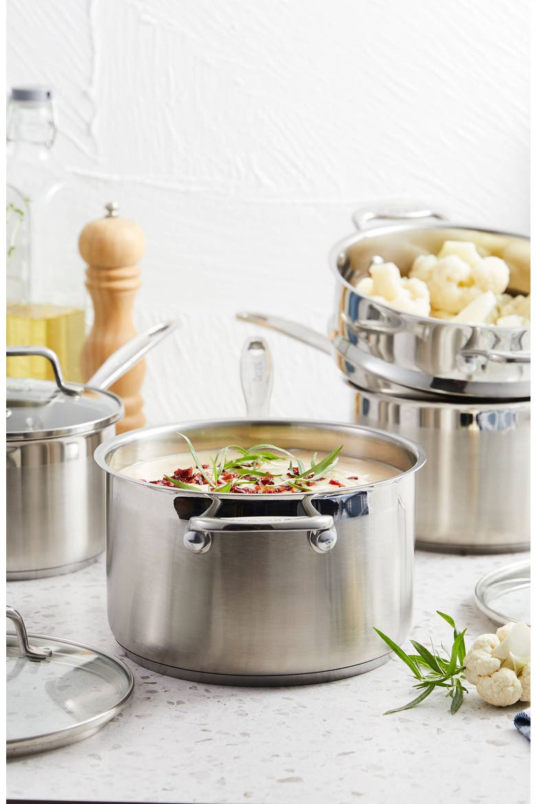 iconiX™ 7-Piece Cookware Set, Alternate, color, SILVER
