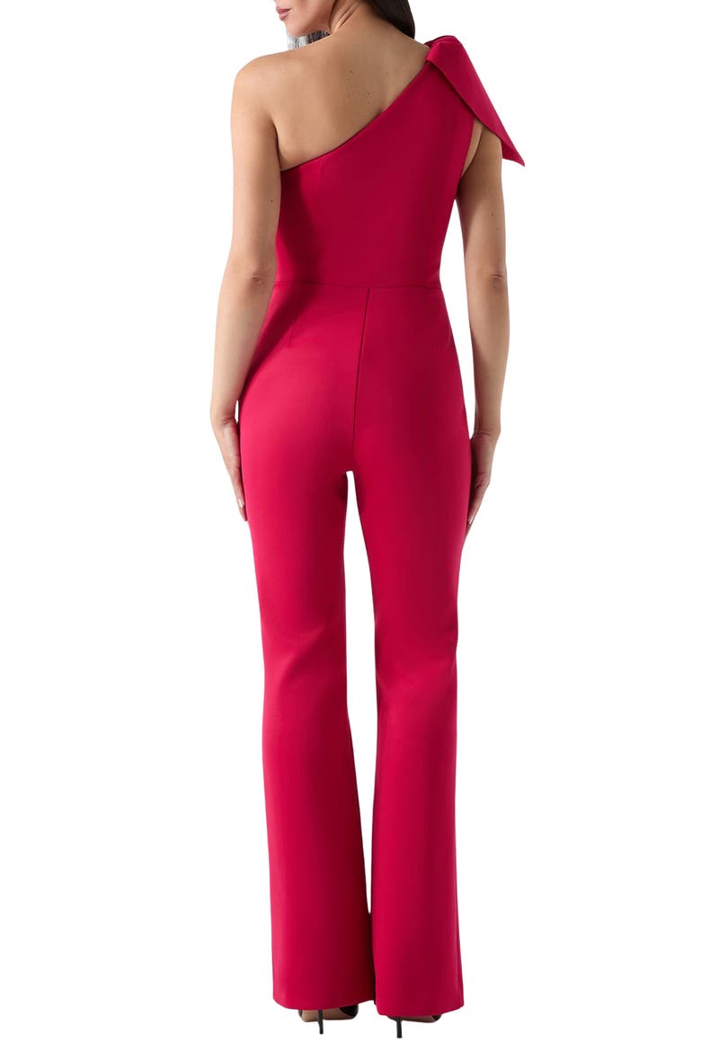 Andrea One-Shoulder Scuba Crepe Jumpsuit, Alternate, color, G6M6-BRIGH