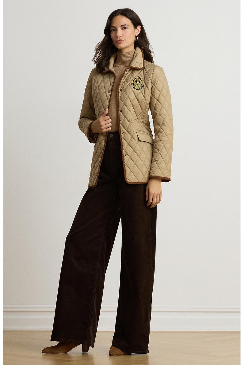 Butterpile Crest Quilted Jacket, Alternate, color, BIRCH TAN