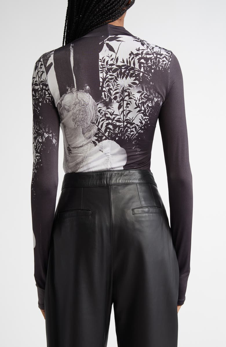 Alice + Olivia Delaina Graphic Long Sleeve Top, Alternate, color,