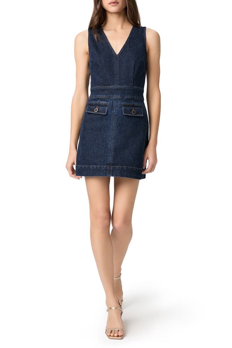 Sylvia Denim Minidress, Alternate, color, BALLAST