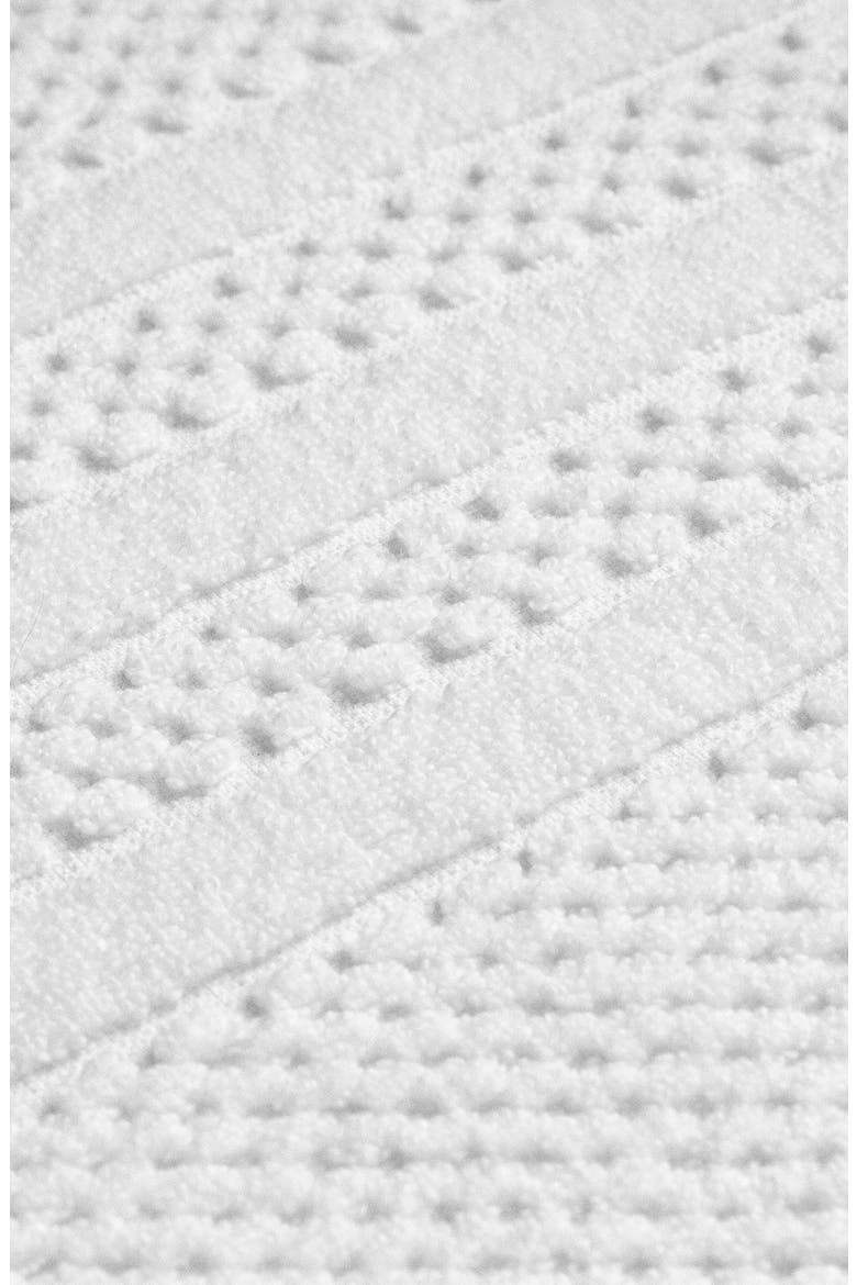 Cotton Checkered Texture 8-Piece Bath Towel Set, Alternate, color, WHITE