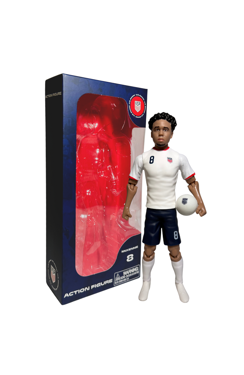 Banbo Toys SOCKERS USMNT Weston McKennie 8" Collectible Soccer Action Figure, Main, color, White