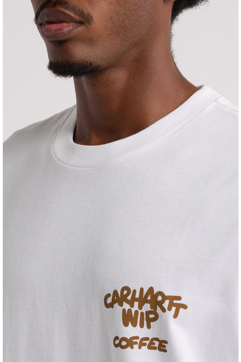 Coffee Break Organic Cotton Graphic T-Shirt, Alternate, color, WHITE