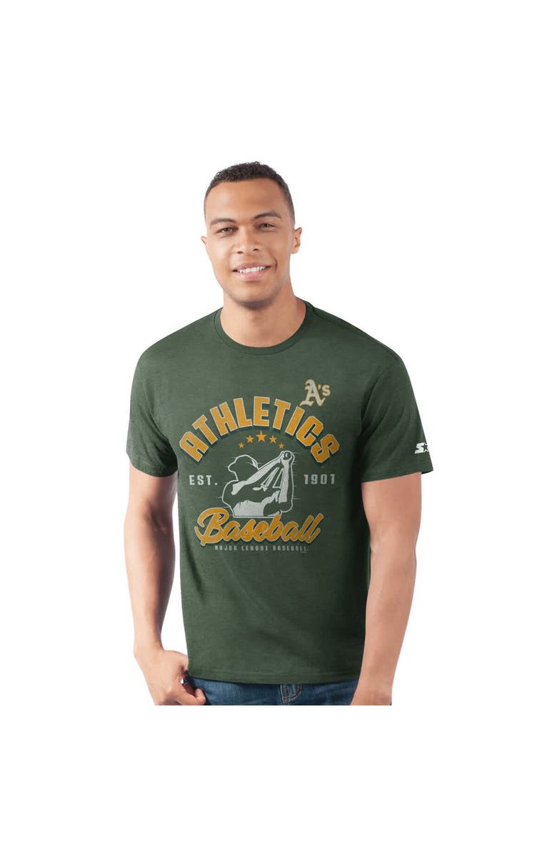 STARTER Men's Starter Green Athletics Prime Time Batter T-Shirt, Main, color, Green