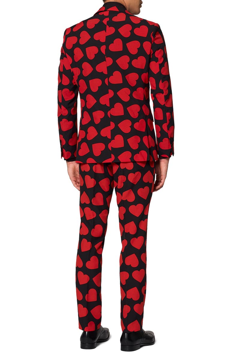 OppoSuits King of Hearts 3-Piece Tuxedo Set, Alternate, color, Red
