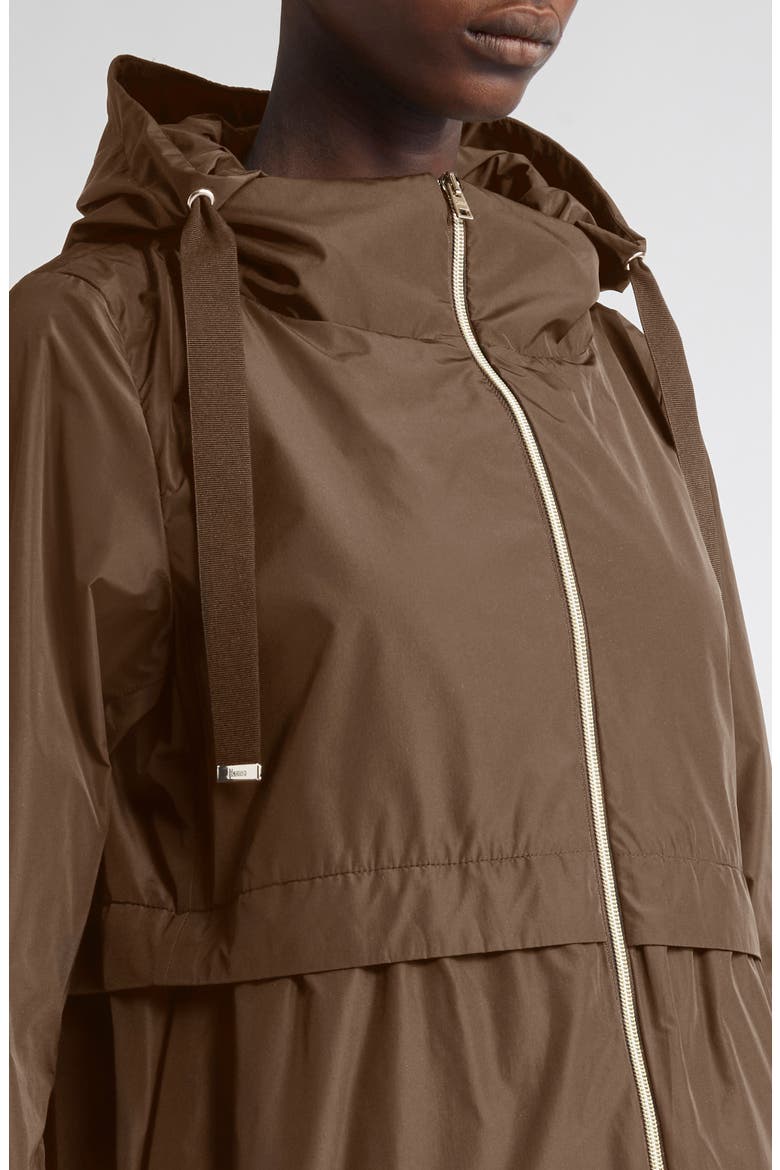 Techno Taffeta A-Line Parka, Alternate, color, 2240 LEATHER