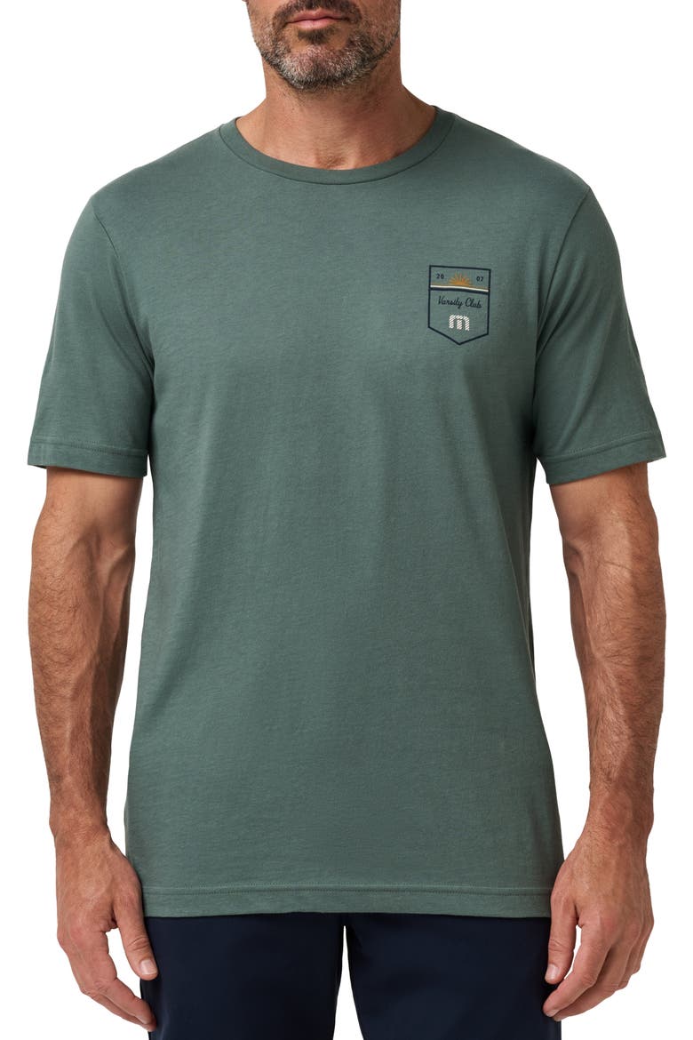 Club Charm Graphic T-Shirt, Main, color, BALSAM GREEN