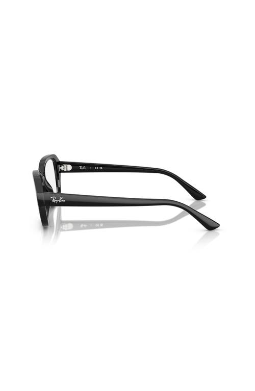 Ray Ban Ray-ban 53mm Square Optical Glasses In Black