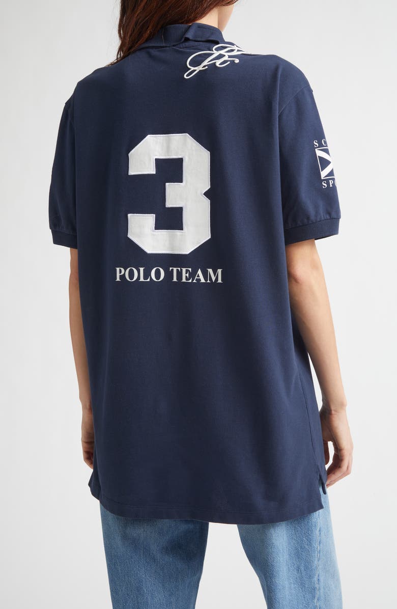 JULIE KEGELS x Scapa Graphic Polo, Alternate, color, Navy