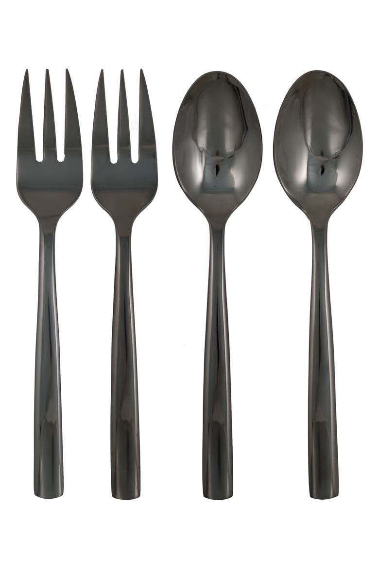 Ginkgo Flatware Simple 44-Piece Flatware Set, Alternate, color, 