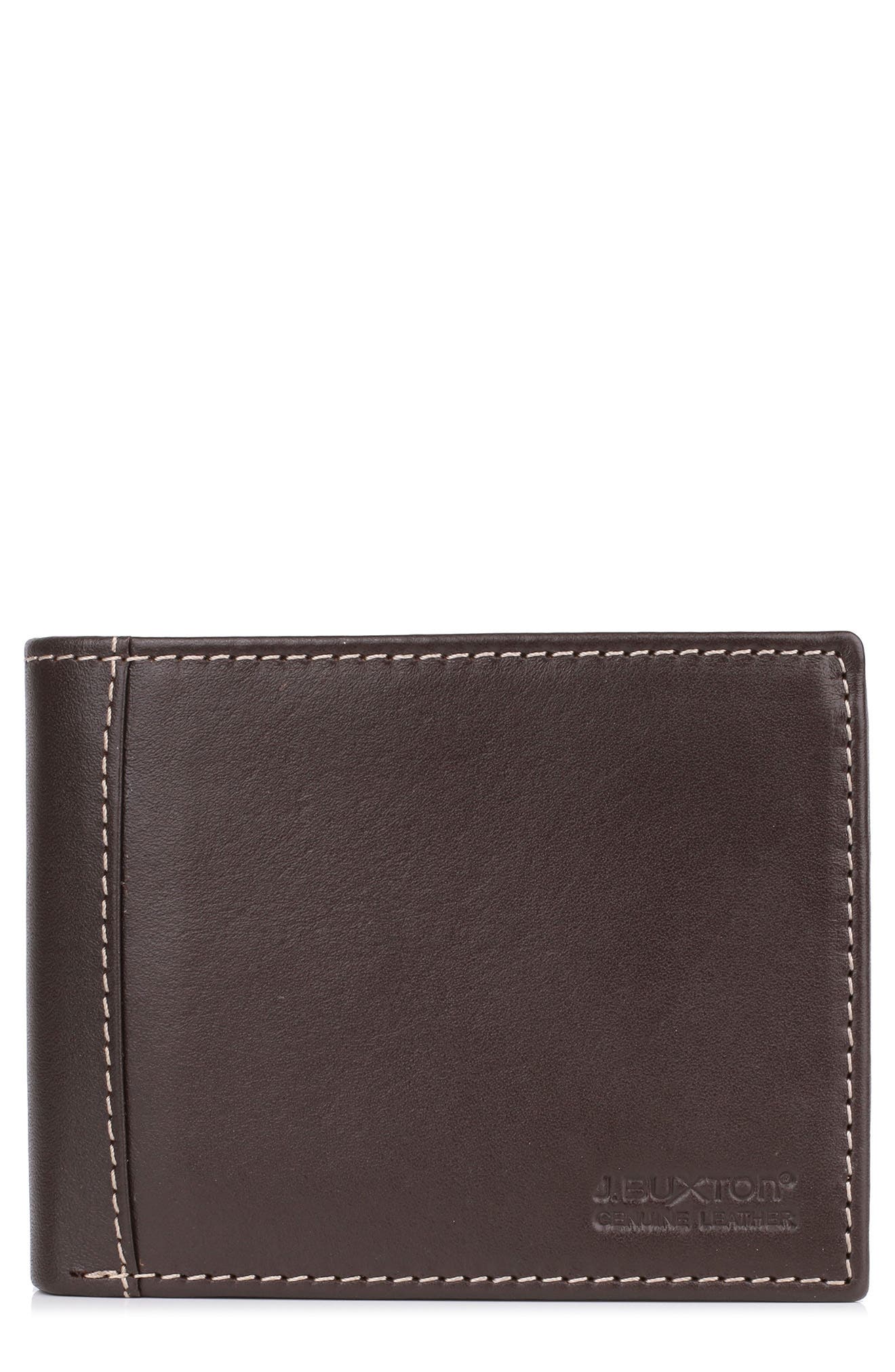 BUXTON RFID Convertible Leather Thinfold Wallet