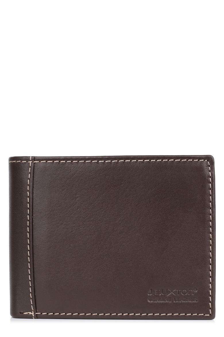 RFID Convertible Leather Thinfold Wallet, Main, color, BROWN