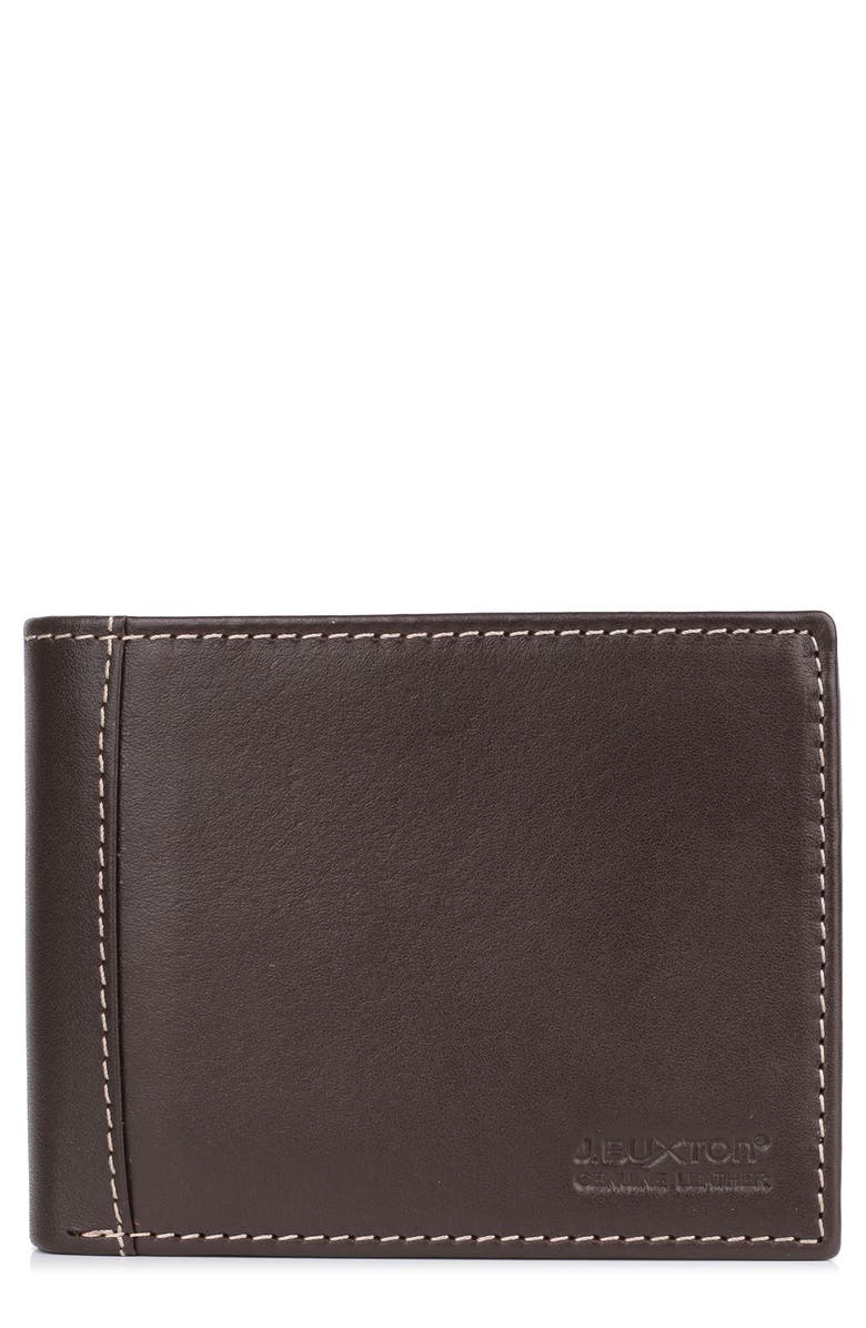 BUXTON RFID Convertible Leather Thinfold Wallet, Main, color, Brown