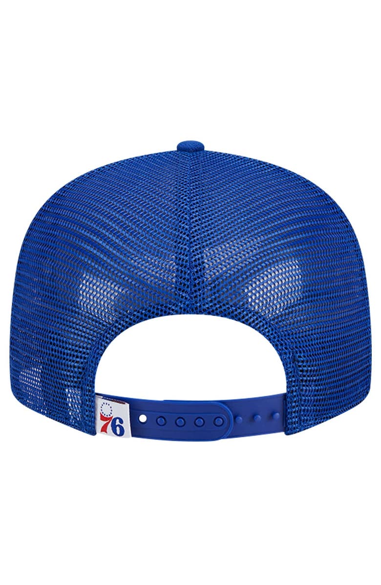 New Era Men's New Era Royal Philadelphia 76ers Meshback 9FIFTY Snapback Hat, Alternate, color, Royal