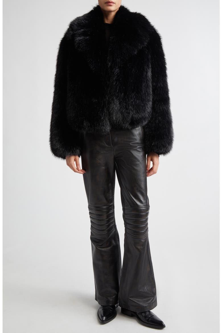 Heleen Leather Trousers, Alternate, color, WORN BLACK