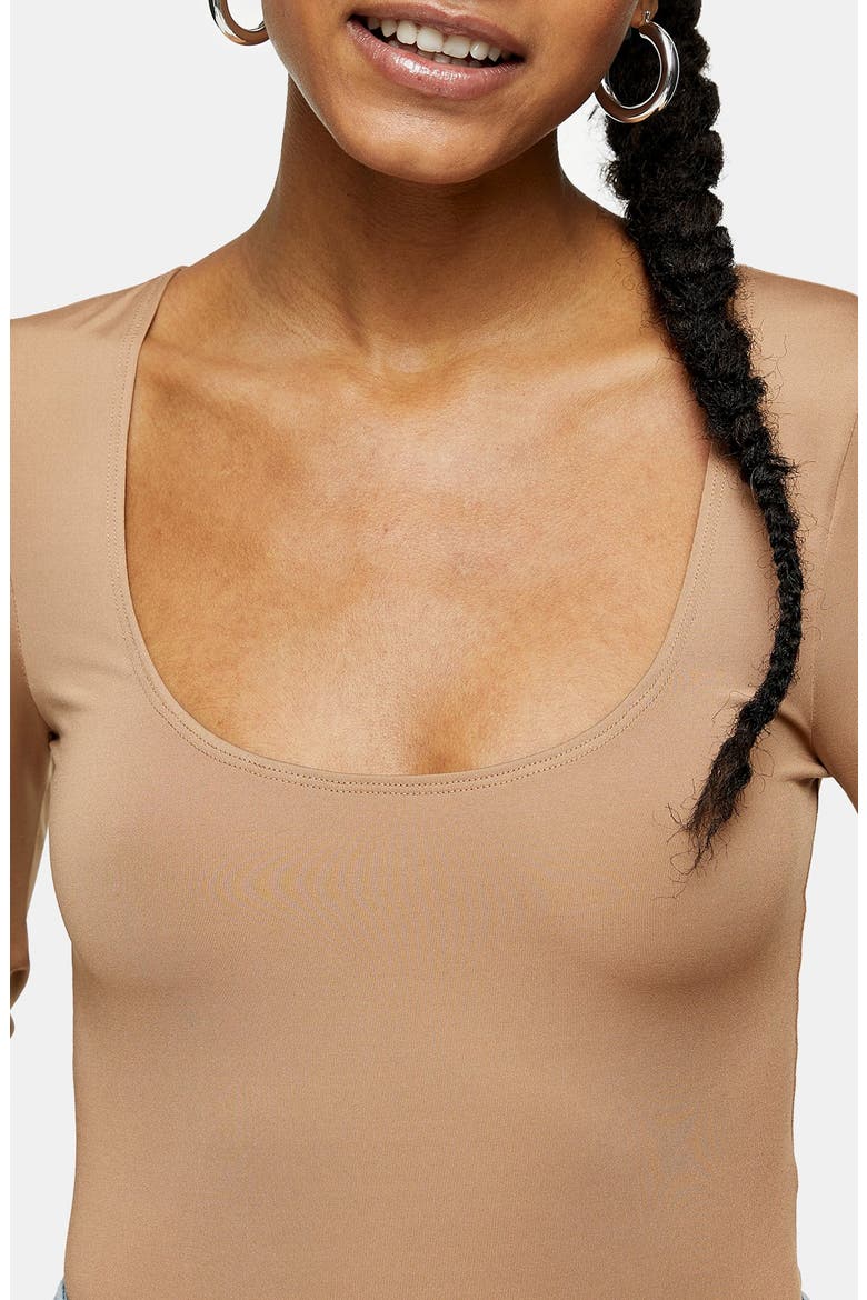 Slinky Long Sleeve Bodysuit, Alternate, color, MINK