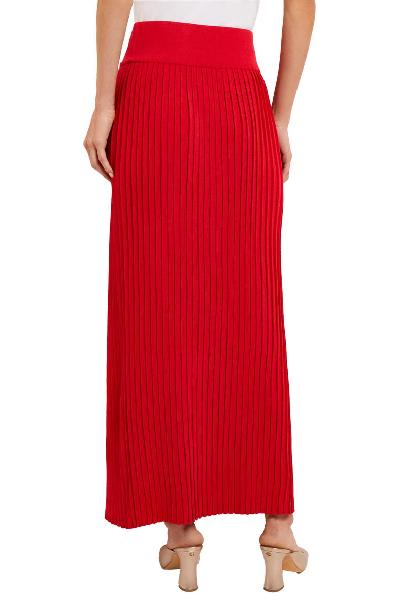 Misook Pleated Knit A-Line Skirt, Alternate, color, 