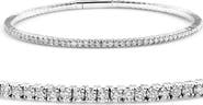 Bliss Diamond 2 - 10Ct TW Flexible Diamond Bangle Tennis Bracelet Lab Grown 14k Gold