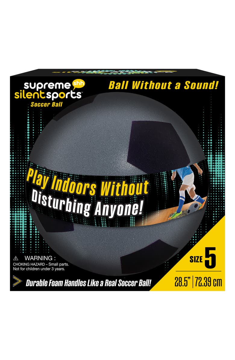 SNUGGIE 9.5" Silent Soccer Ball, Alternate, color, Grey