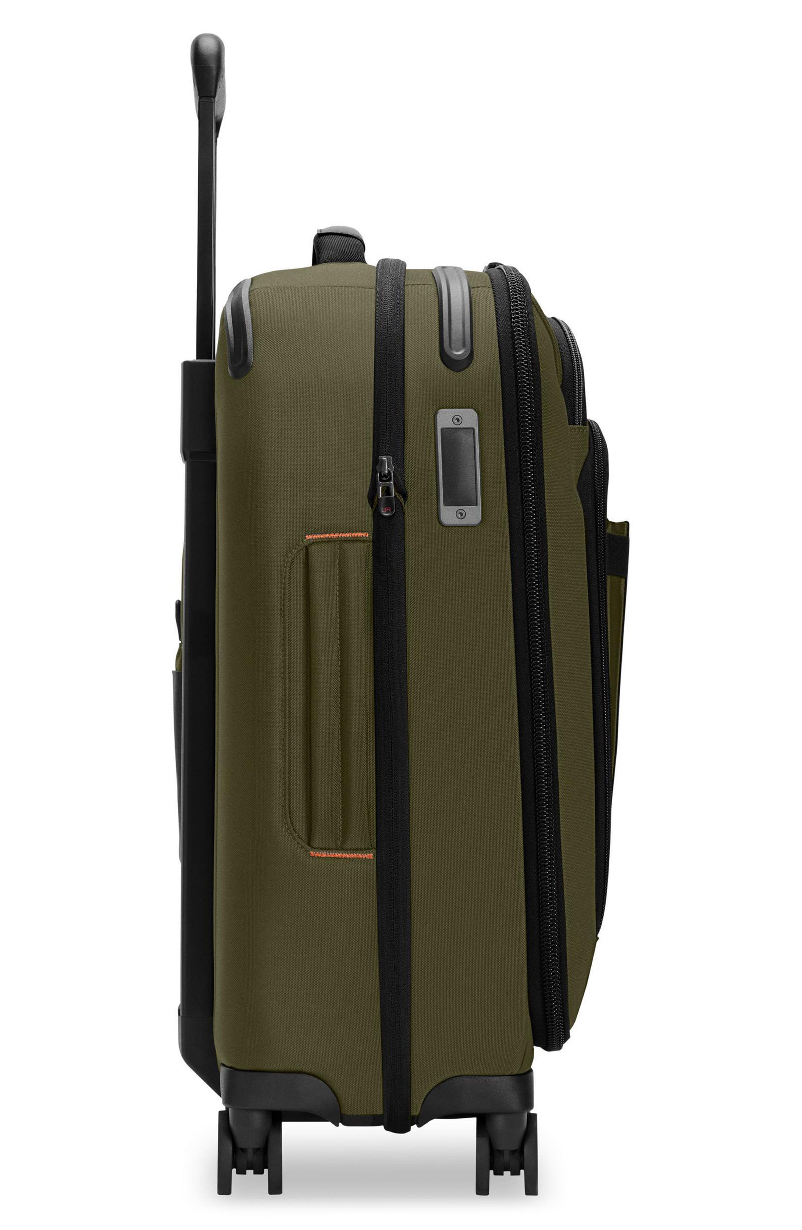 Briggs & Riley ZDX Essential 22-Inch Expandable Carry-On Spinner Suitcase, Alternate, color, Hunter