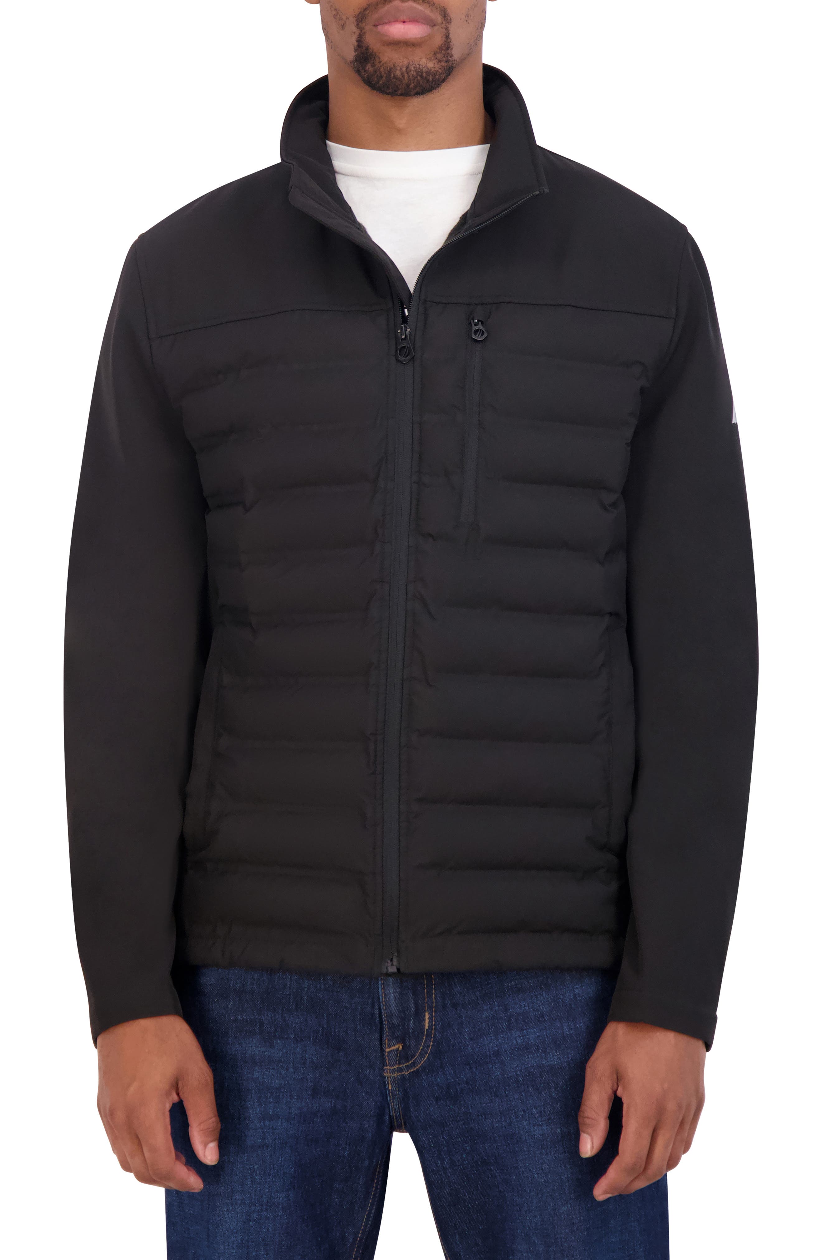 Nautica Water Resistant Hybrid Tech Softshell Jacket