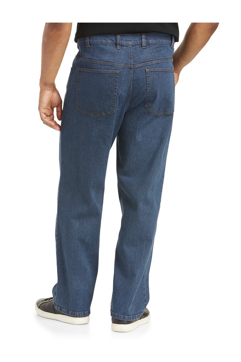 Big & Tall Relaxed Fit Stretch Jeans, Alternate, color, BASIC BLUE WASH