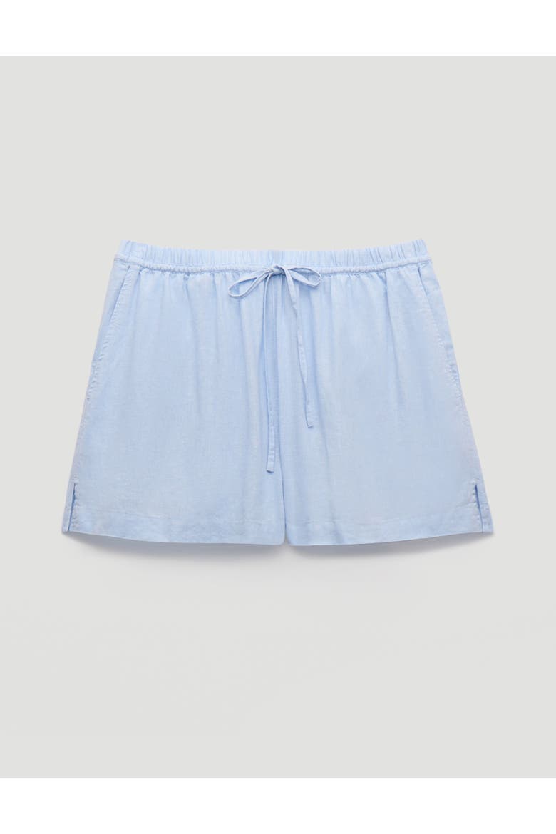 Ernie Gathered Linen Beach Short, Alternate, color, Pale Blue