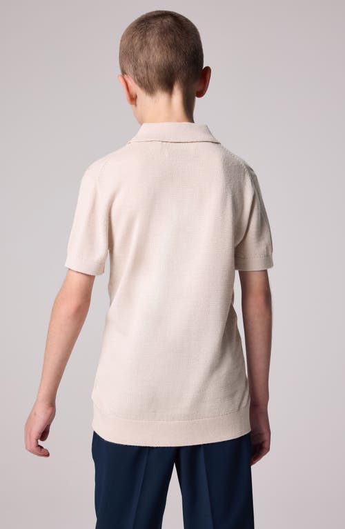 Smallsaints By Allsaints Kids' Ramskull Wool Blend Polo In Neutral