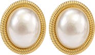 ARGENTO VIVO Cultured Pearl Bezel Stud Earrings
