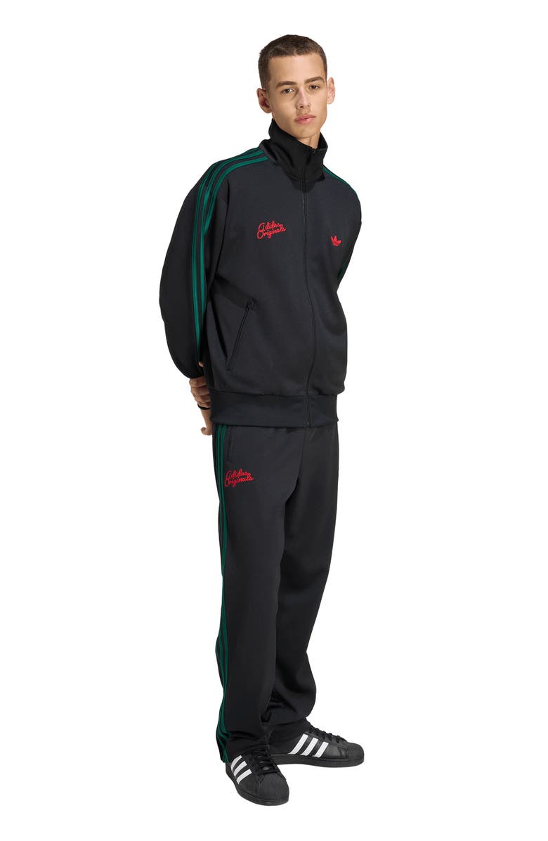 adidas Firebird Roses Track Jacket, Alternate, color, Black/ Collegiate Green/