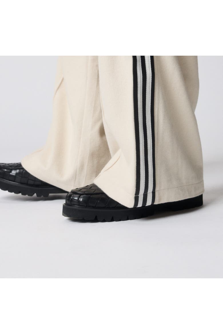 Trackside Wool & Leather Pant, Alternate, color, white