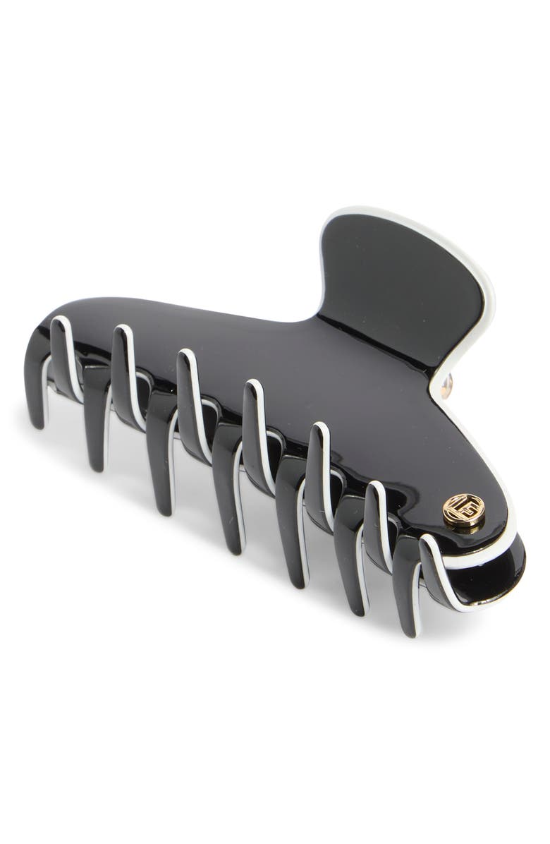 L. Erickson Amelie Claw Clip, Main, color, Black/ White
