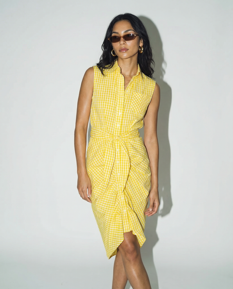 The Sleeveless Wrap Front Dress