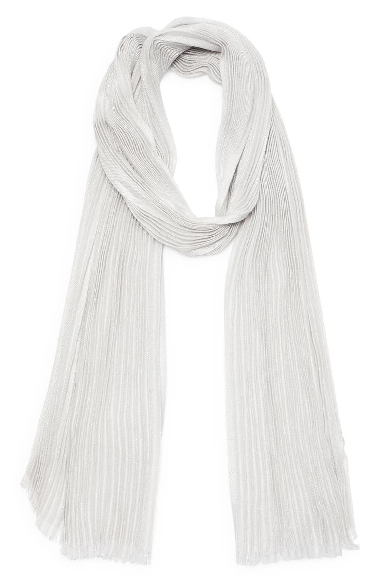 Loro Piana Evening Plissé Pleat Cashmere Blend Stole, Alternate, color,