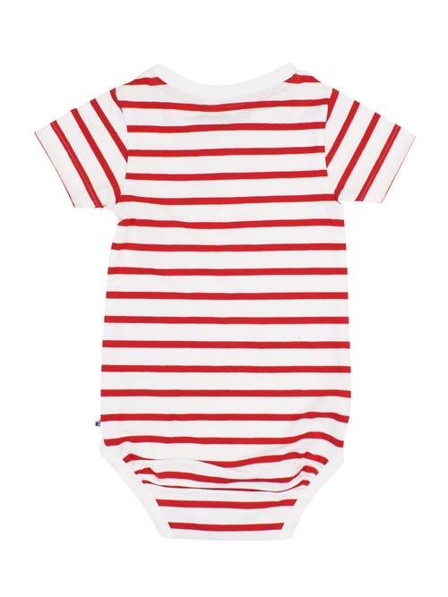 Rufflebutts Baby Boys Short Sleeve Knit Henley Bodysuit