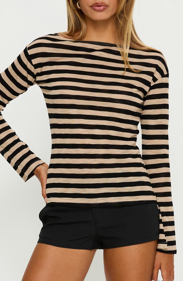 Princess Polly So Composed Boat Neck Knit Top, Main, color, 