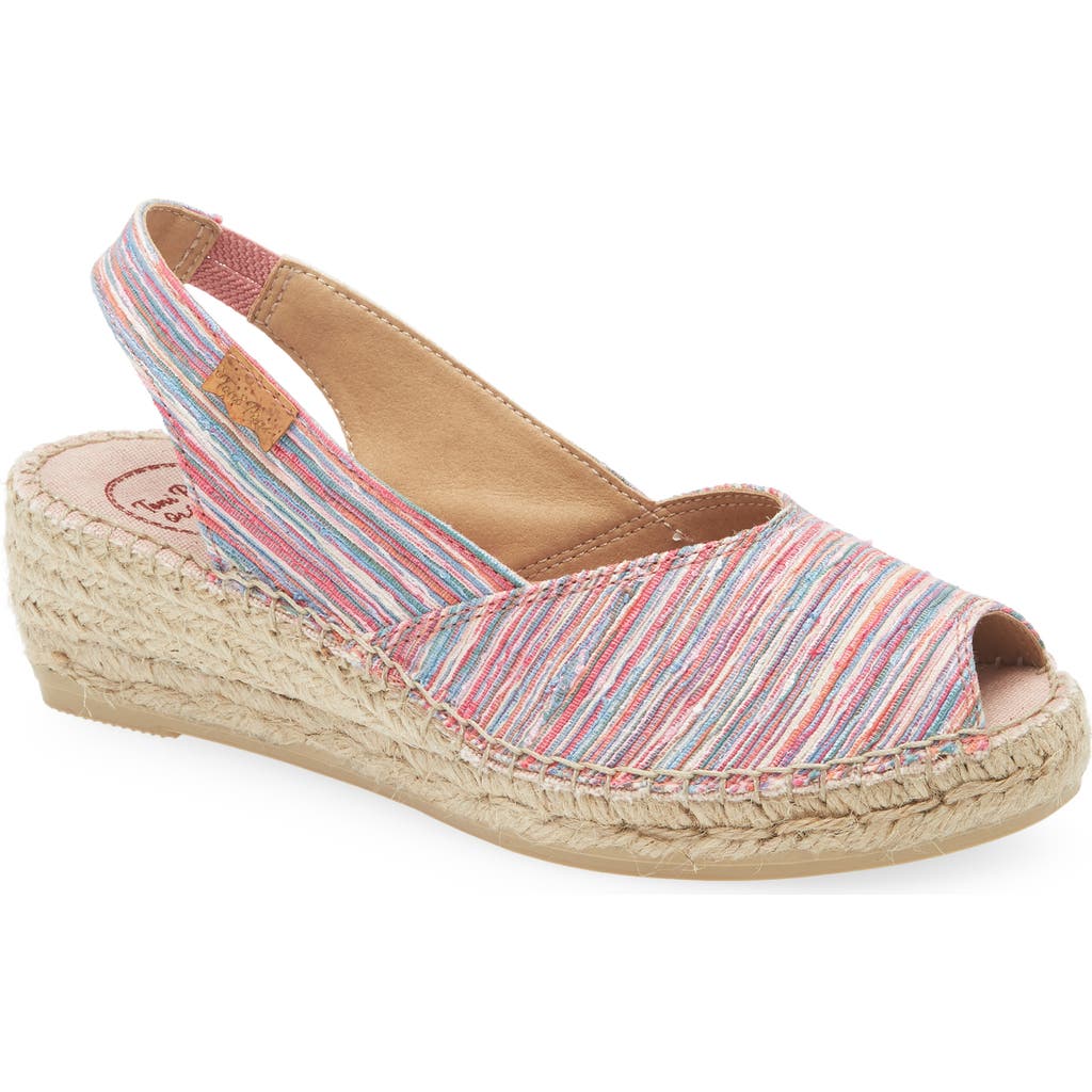 TONI PONS TONI PONS BERI SLINGBACK ESPADRILLE PEEP TOE PLATFORM WEDGE SANDAL
