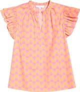 SUGARLIPS Risette Floral Tiered Ruffle Sleeve Top